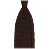 Viola Milano - Knitted Limited Label V-End Silk Tie - Brown - Handmade in Italy - Luxury Exclusive Collection - Avvenice