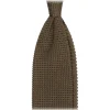 Viola Milano - Knitted Limited Label V-End Silk Tie - Olive - Handmade in Italy - Luxury Exclusive Collection - Avvenice