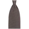 Viola Milano - Knitted Limited Label V-End Silk Tie - Grey - Handmade in Italy - Luxury Exclusive Collection - Avvenice
