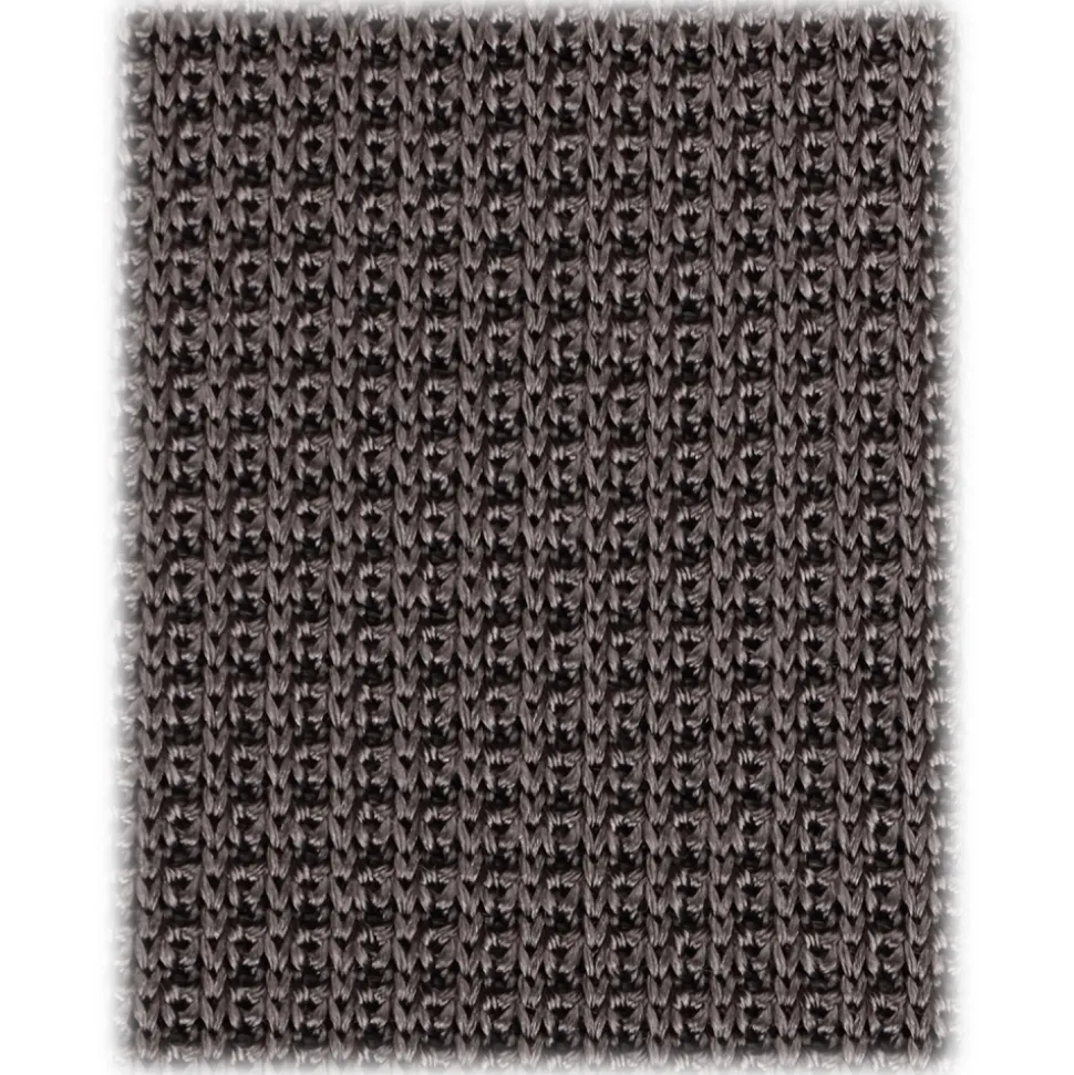 Viola Milano - Knitted Limited Label V-End Silk Tie - Grey - Handmade in Italy - Luxury Exclusive Collection - Avvenice