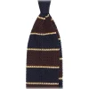 Viola Milano - Knitted Multi Stripe Silk Tie - Brown Mix - Handmade in Italy - Luxury Exclusive Collection - Avvenice