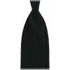 Viola Milano - Knitted Solid V-End Silk Tie - Forest - Handmade in Italy - Luxury Exclusive Collection - Avvenice