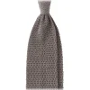 Viola Milano - Knitted Solid V-End Silk Tie - Light Grey - Handmade in Italy - Luxury Exclusive Collection - Avvenice