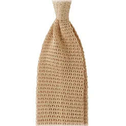 Viola Milano - Knitted Solid V-End Silk Tie - Red - Handmade in Italy - Luxury Exclusive Collection - Avvenice