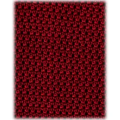 Viola Milano - Knitted Solid V-End Silk Tie - Red - Handmade in Italy - Luxury Exclusive Collection - Avvenice