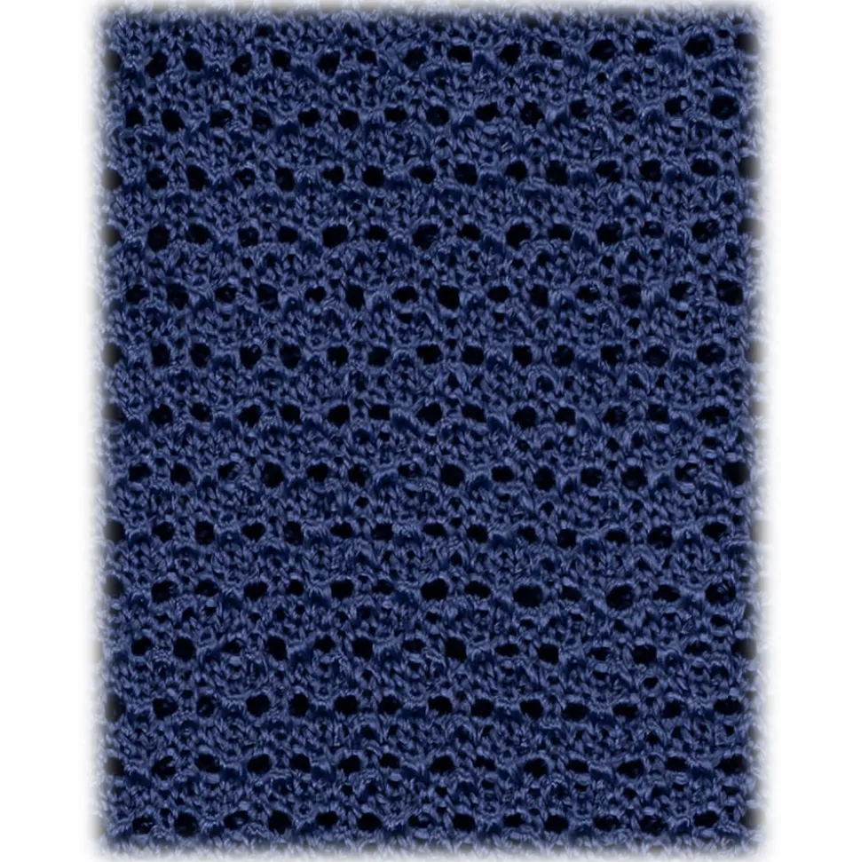 Viola Milano - Knitted Solid V-End Silk Tie - Sea - Handmade in Italy - Luxury Exclusive Collection - Avvenice