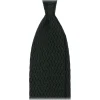 Viola Milano - Knitted Zig Zag Pattern Silk Tie - Forest - Handmade in Italy - Luxury Exclusive Collection - Avvenice