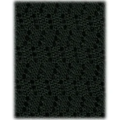 Viola Milano - Knitted Zig Zag Pattern Silk Tie - Forest - Handmade in Italy - Luxury Exclusive Collection - Avvenice