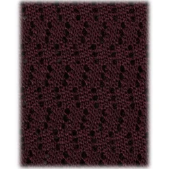 Viola Milano - Knitted Zig Zag Pattern Silk Tie - Burgundy - Handmade in Italy - Luxury Exclusive Collection - Avvenice