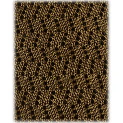 Viola Milano - Knitted Zig Zag Pattern Silk Tie - Olive - Handmade in Italy - Luxury Exclusive Collection - Avvenice