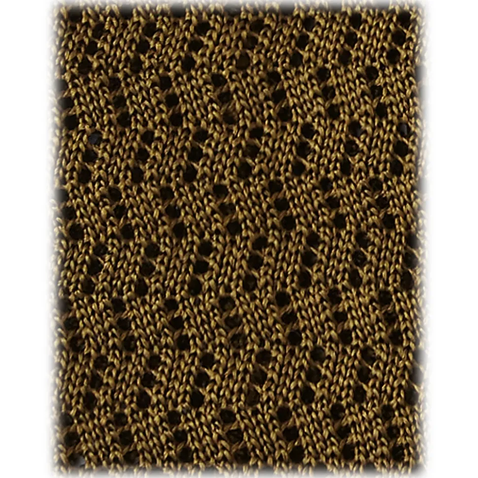 Viola Milano - Knitted Zig Zag Pattern Silk Tie - Olive - Handmade in Italy - Luxury Exclusive Collection - Avvenice