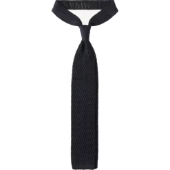 Viola Milano - Knitted Zig Zag Pattern Silk Tie - Charcoal Grey - Handmade in Italy - Luxury Exclusive Collection - Avvenice