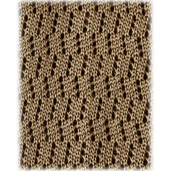 Viola Milano - Knitted Zig Zag Pattern Silk Tie - Taupe - Handmade in Italy - Luxury Exclusive Collection - Avvenice