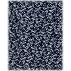 Viola Milano - Knitted Zig Zag Pattern Silk Tie - Sea - Handmade in Italy - Luxury Exclusive Collection - Avvenice