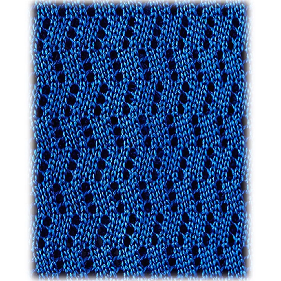 Viola Milano - Knitted Zig Zag Pattern Silk Tie - Sky - Handmade in Italy - Luxury Exclusive Collection - Avvenice