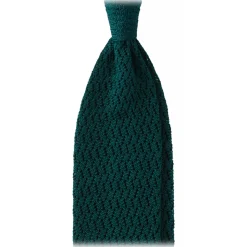 Viola Milano - Knitted Zig Zag Pattern Silk Tie - Spring Forest - Handmade in Italy - Luxury Exclusive Collection - Avvenice