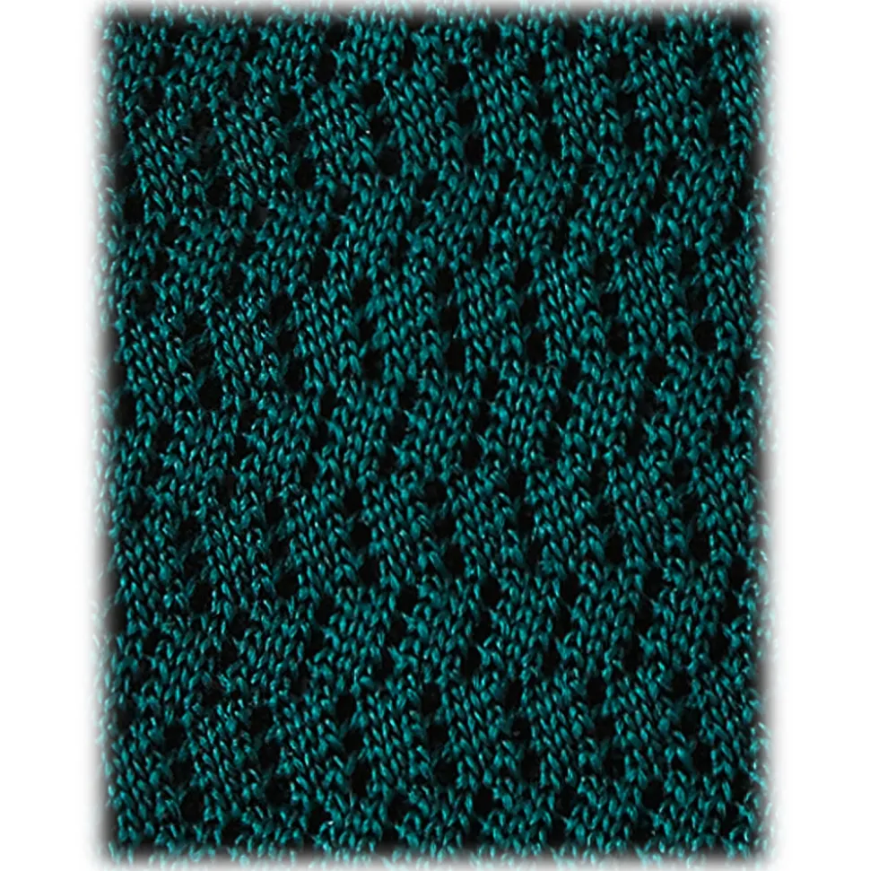 Viola Milano - Knitted Zig Zag Pattern Silk Tie - Spring Forest - Handmade in Italy - Luxury Exclusive Collection - Avvenice