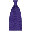 Viola Milano - Knitted Zig Zag Pattern Silk Tie - Purple - Handmade in Italy - Luxury Exclusive Collection - Avvenice