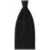 Viola Milano - Knitted Zig Zag Pattern Silk Tie - Black - Handmade in Italy - Luxury Exclusive Collection - Avvenice