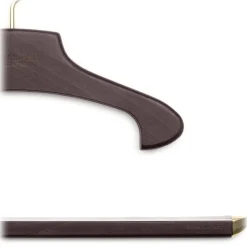 Viola Milano - Limited Wood Trousers Hanger - Dark Wood (Set Of 8) - Handmade in Italy - Luxury Exclusive Collection - Avvenice