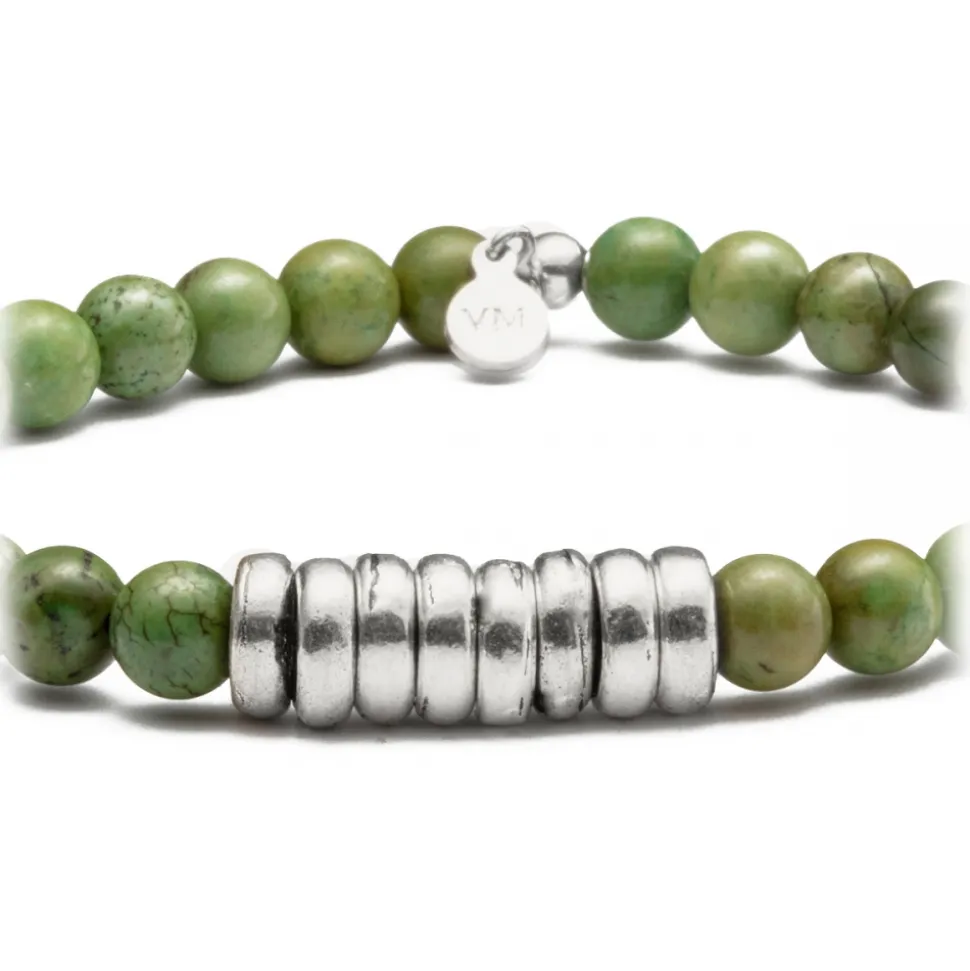 Viola Milano - Magical Gemstone Disc Bracelet - Apple - Handmade in Italy - Luxury Exclusive Collection - Avvenice