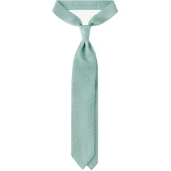 Viola Milano - Maillon Selftipped Italian Silk Tie - Menthol Mix - Handmade in Italy - Luxury Exclusive Collection - Avvenice