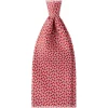 Viola Milano - Maillon Selftipped Italian Silk Tie - Red/White - Handmade in Italy - Luxury Exclusive Collection - Avvenice