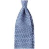 Viola Milano - Maillon Selftipped Italian Silk Tie - Navy/White - Handmade in Italy - Luxury Exclusive Collection - Avvenice