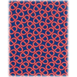 Viola Milano - Maillon Selftipped Italian Silk Tie - Navy/Wine - Handmade in Italy - Luxury Exclusive Collection - Avvenice