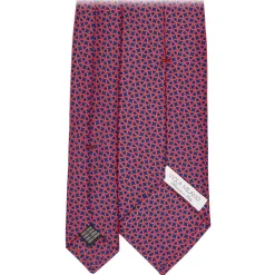 Viola Milano - Maillon Selftipped Italian Silk Tie - Navy/Wine - Handmade in Italy - Luxury Exclusive Collection - Avvenice