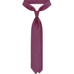 Viola Milano - Maillon Selftipped Italian Silk Tie - Navy/Wine - Handmade in Italy - Luxury Exclusive Collection - Avvenice