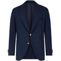 Viola Milano - Maison Milano 100% Linen Club Blazer - Navy - Handmade in Italy - Luxury Exclusive Collection - Avvenice