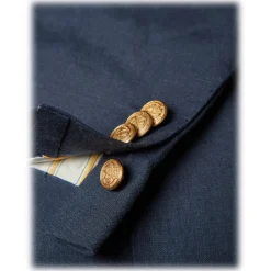 Viola Milano - Maison Milano 100% Linen Club Blazer - Navy - Handmade in Italy - Luxury Exclusive Collection - Avvenice