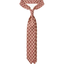 Viola Milano - Medallion Floral Selftipped Silk Tie - Yellow - Handmade in Italy - Luxury Exclusive Collection - Avvenice