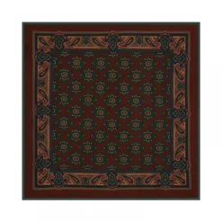 Viola Milano - Medallion Silk Pocket Square - Wine Mix - Handmade in Italy - Luxury Exclusive Collection - Avvenice