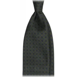 Viola Milano - Micro Floral Selftipped Italian Silk Tie - Forest Mix - Handmade in Italy - Luxury Exclusive Collection - Avvenice