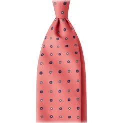Viola Milano - Micro Floral Selftipped Italian Silk Tie - Rose - Handmade in Italy - Luxury Exclusive Collection - Avvenice