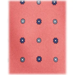 Viola Milano - Micro Floral Selftipped Italian Silk Tie - Rose - Handmade in Italy - Luxury Exclusive Collection - Avvenice