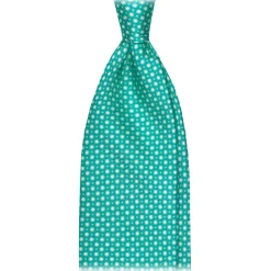 Viola Milano - Micro Floral Selftipped Silk Tie - Lime Mix - Handmade in Italy - Luxury Exclusive Collection - Avvenice