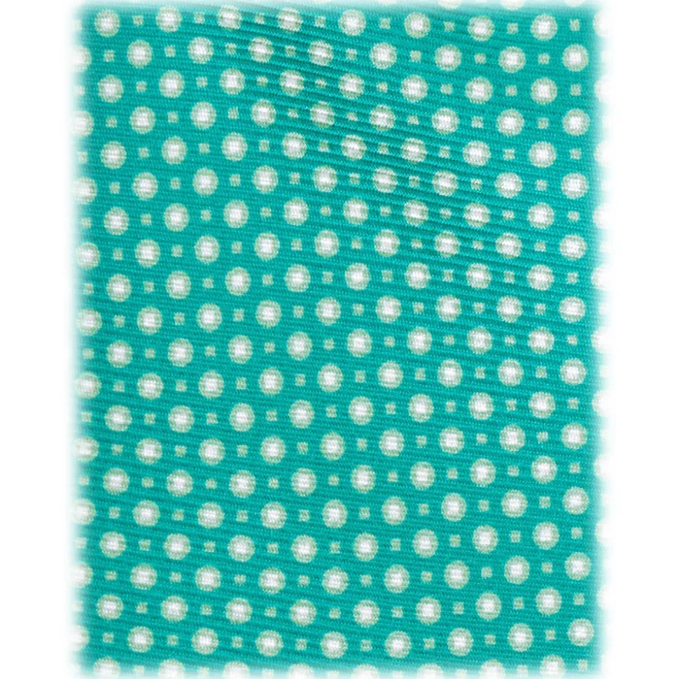 Viola Milano - Micro Floral Selftipped Silk Tie - Lime Mix - Handmade in Italy - Luxury Exclusive Collection - Avvenice