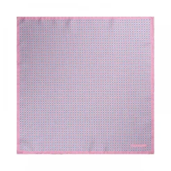Viola Milano - Micro Pattern Silk Pocket Square - Pink - Handmade in Italy - Luxury Exclusive Collection - Avvenice
