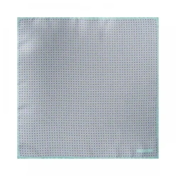 Viola Milano - Micro Pattern Silk Pocket Square - Ice - Handmade in Italy - Luxury Exclusive Collection - Avvenice