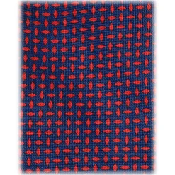 Viola Milano - Micro Pattern Selftipped Italian Silk Tie - Navy/Wine - Handmade in Italy - Luxury Exclusive Collection - Avvenice