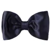Viola Milano - Midnight Navy Ready-Tie Grosgrain Bow-Tie - Handmade in Italy - Luxury Exclusive Collection - Avvenice