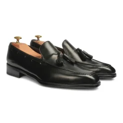 Viola Milano - Milanese Calf Leather Loafer - Black - Handmade in Italy - Luxury Exclusive Collection - Avvenice