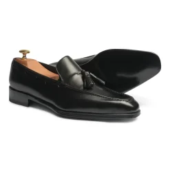Viola Milano - Milanese Calf Leather Loafer - Black - Handmade in Italy - Luxury Exclusive Collection - Avvenice
