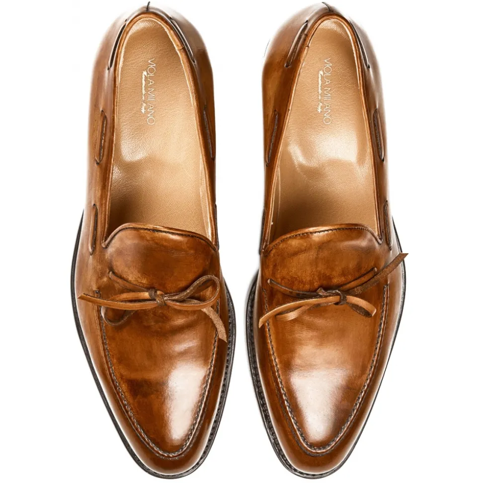 Viola Milano - Milanese Handwelted String Loafer - Natural - Handmade in Italy - Luxury Exclusive Collection - Avvenice