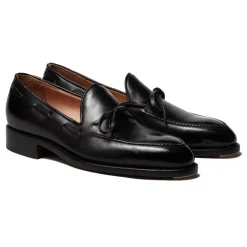 Viola Milano - Milanese Handwelted String Loafer - Black - Handmade in Italy - Luxury Exclusive Collection - Avvenice