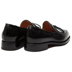 Viola Milano - Milanese Handwelted String Loafer - Black - Handmade in Italy - Luxury Exclusive Collection - Avvenice