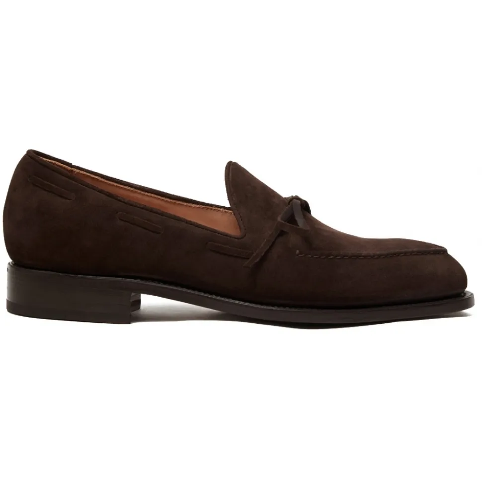Viola Milano - Milanese Handwelted String Loafer - Brown Suede - Handmade in Italy - Luxury Exclusive Collection - Avvenice